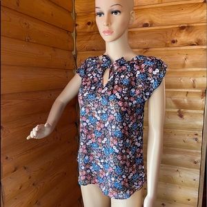 LC Lauren Conrad Pleat Neck Top xs